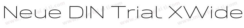 Neue DIN Trial XWide SemiBold字体转换